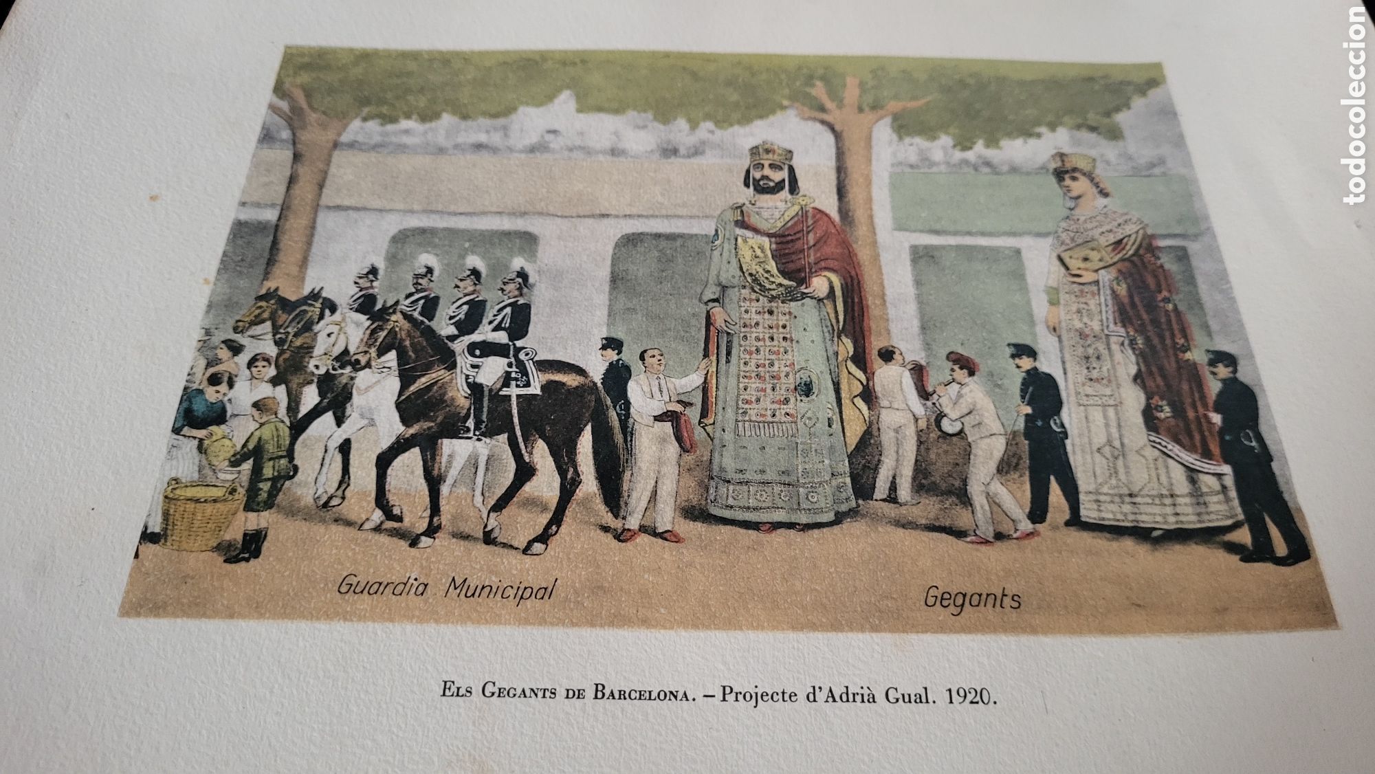 Coleccionismo: Lamina proiecto Els Gegants de Barcelona 1920