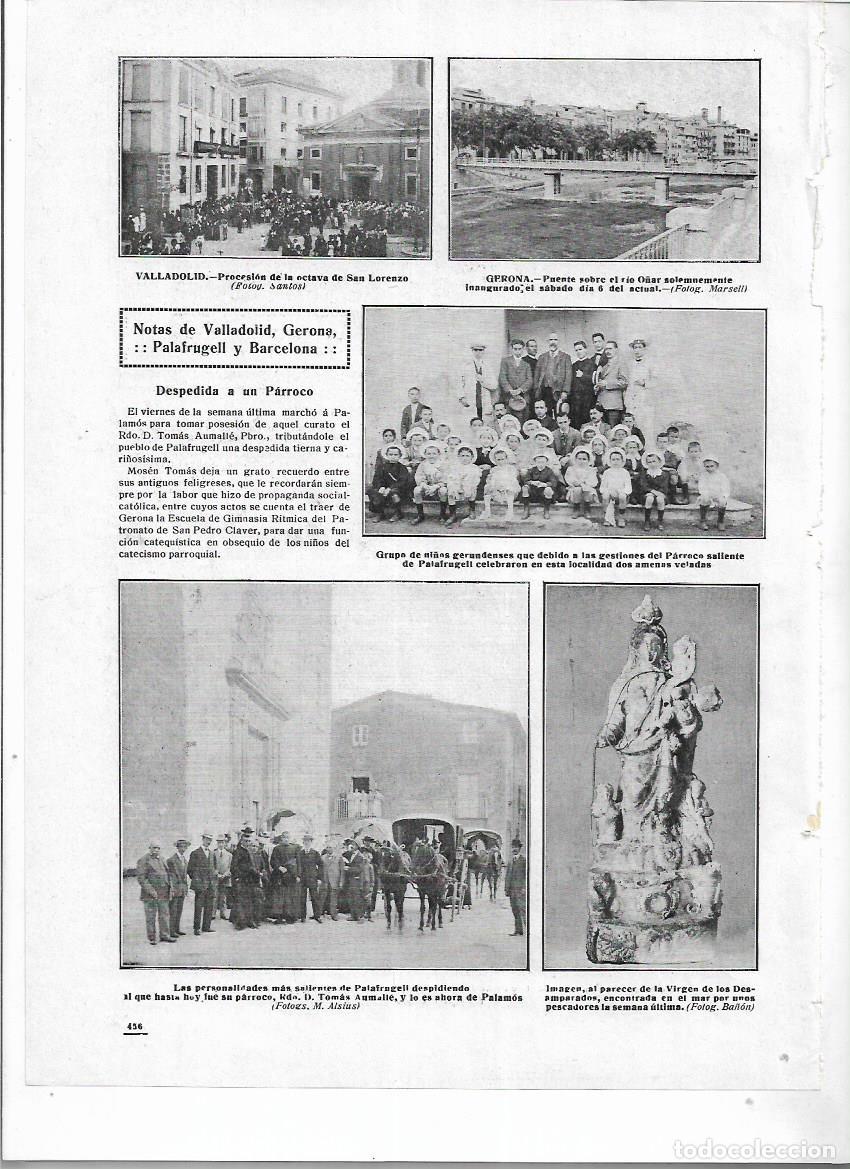 Sammelleidenschaft Papier: A&Ntilde;O 1912 RECORTE PRENSA PALAFRUGELL DESPEDIDA PARROCO MOSSEN TOMAS AUMALLE CARRUAJE COCHE CABALLOS