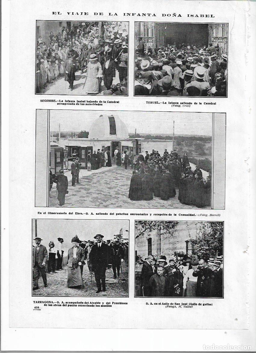 Collezionismo: A&Ntilde;O 1912 RECORTE PRENS VIAJE INFANTA ISABEL A SEGORBE TERUEL TARRAGONA OBSERVATORIO DEL EBRO