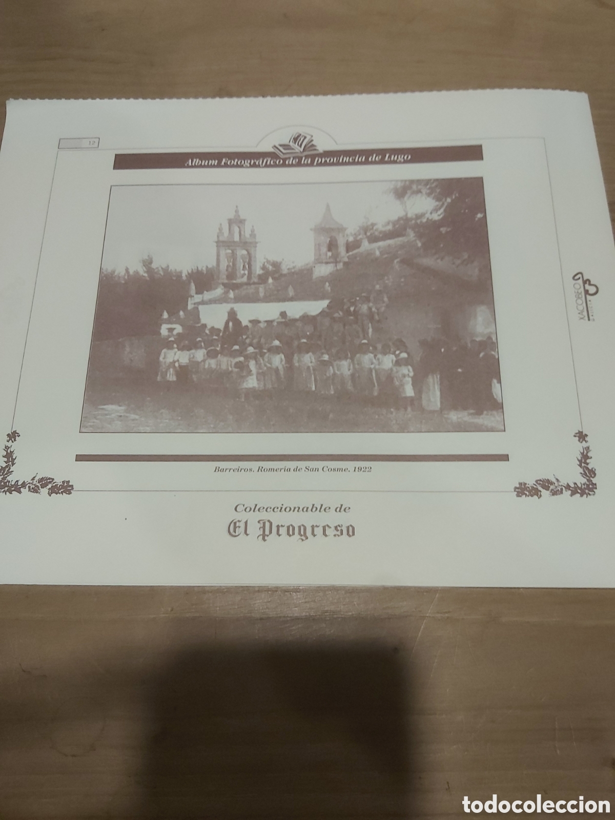 Collezionismo: 1923 l&aacute;mina Barreiros romer&iacute;a san Cosme