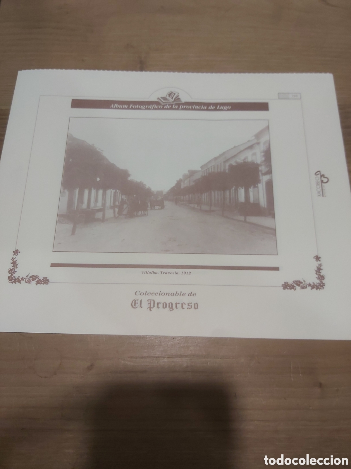 Sammelleidenschaft Papier: 1912 Villalba Lugo traves&iacute;a l&aacute;mina coleccionable Lugo Galicia Espa&ntilde;a 193