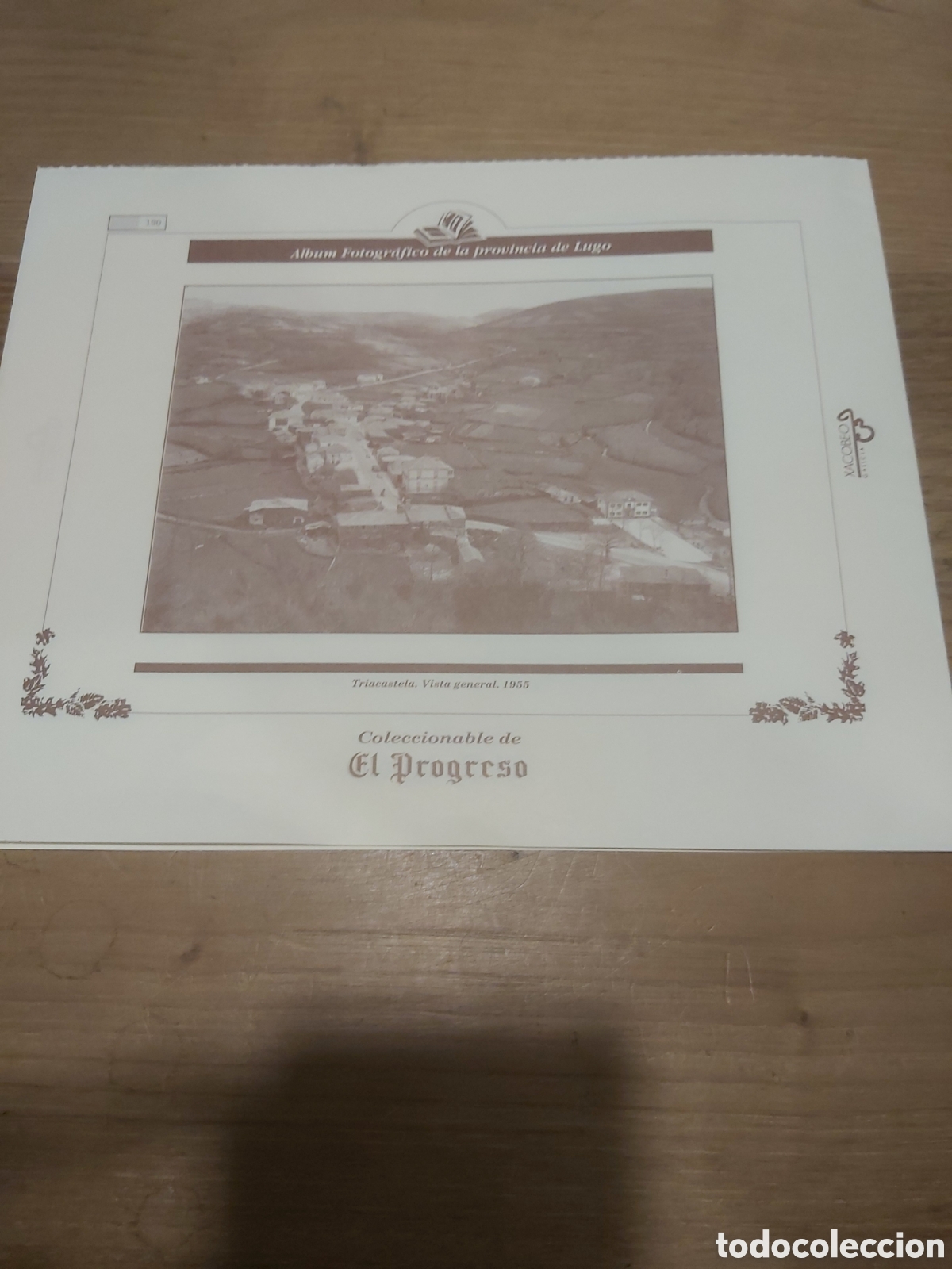 Sammelleidenschaft Papier: 1955 triacastela Lugo Galicia l&aacute;mina coleccionable Lugo Galicia Espa&ntilde;a 190