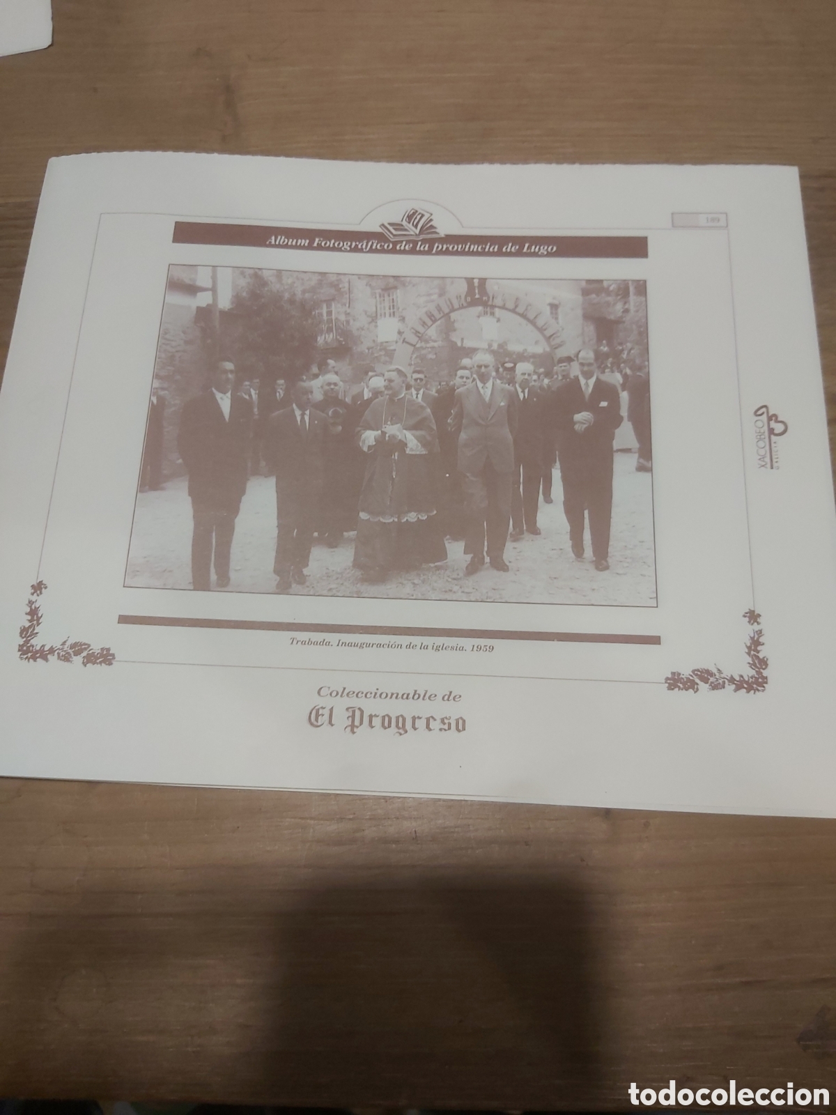 Sammelleidenschaft Papier: 1959 trabada Lugo inauguraci&oacute;n iglesia obispo l&aacute;mina coleccionable Lugo Galicia Espa&ntilde;a 189