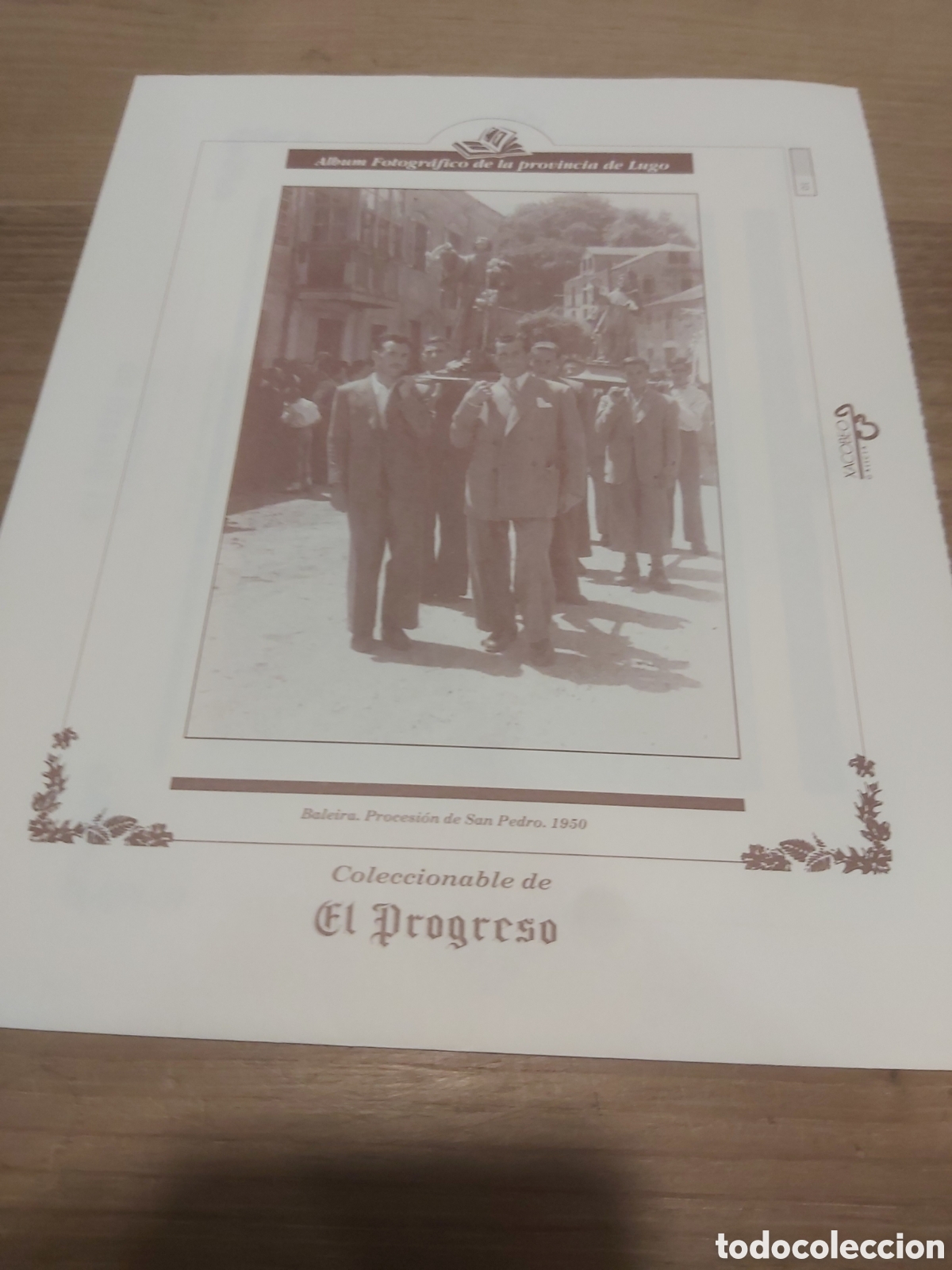 Sammelleidenschaft Papier: Baleira Lugo l&aacute;mina coleccionable Lugo Galicia Espa&ntilde;a 1950 procesi&oacute;n san pedro