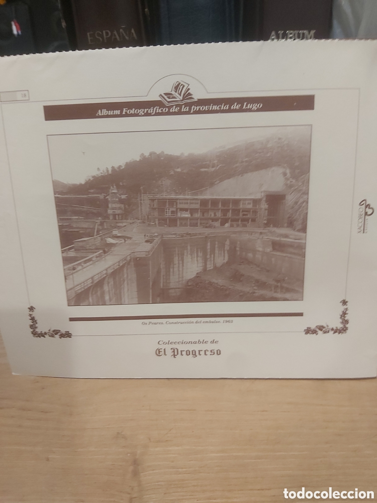Coleccionismo: Os peares Lugo 1963 construcci&oacute;n embalse l&aacute;mina coleccionable Lugo Galicia 18