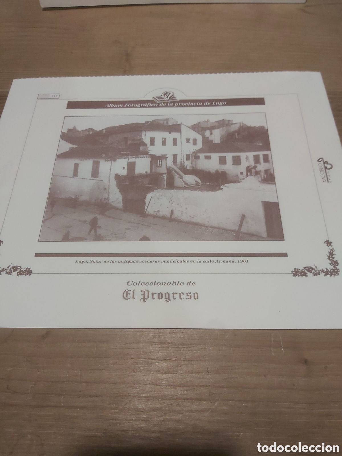 Collezionismo: Lugo 1961 arma&ntilde;a cocheras municipal l&aacute;mina coleccionable Lugo Galicia 112