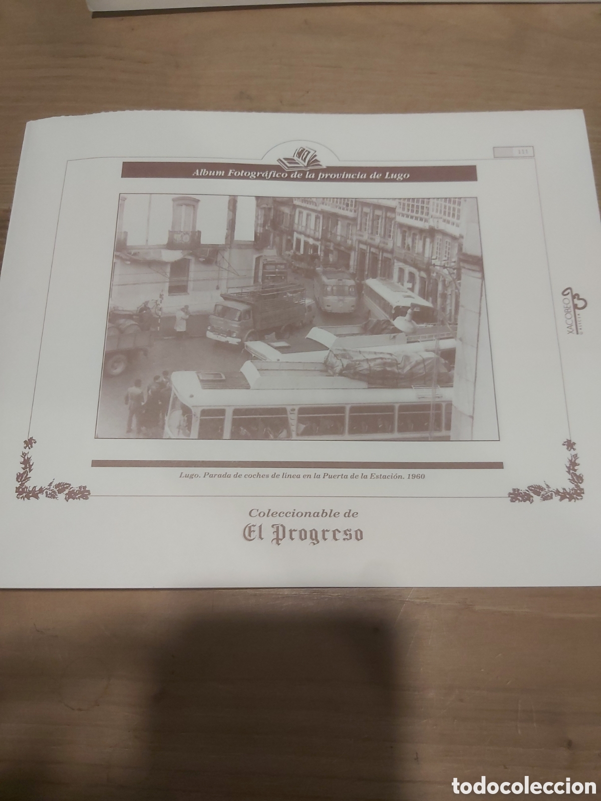 Collezionismo: 1960 Lugo Galicia Espa&ntilde;a parada coches y autobuses puerta estaci&oacute;n 111