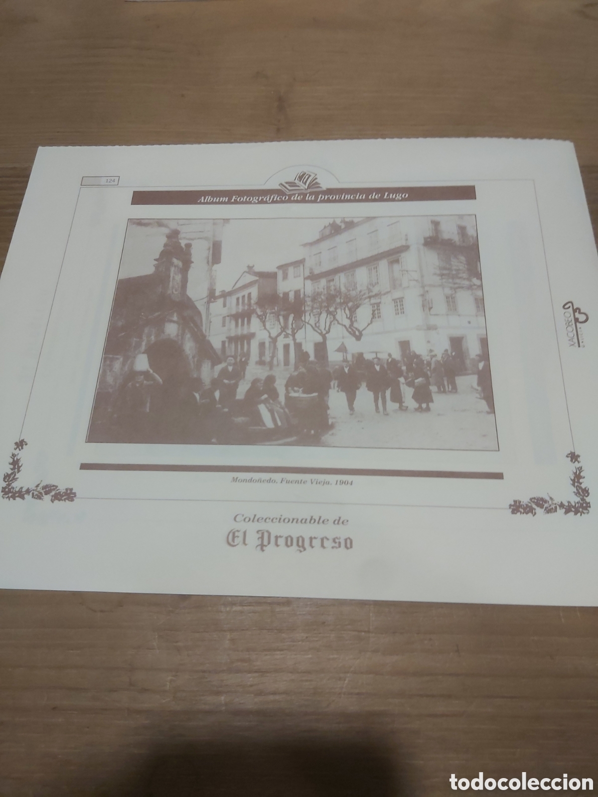 Sammelleidenschaft Papier: Mondo&ntilde;edo Lugo fuente vieja 1904 l&aacute;mina coleccionable Lugo Galicia 124