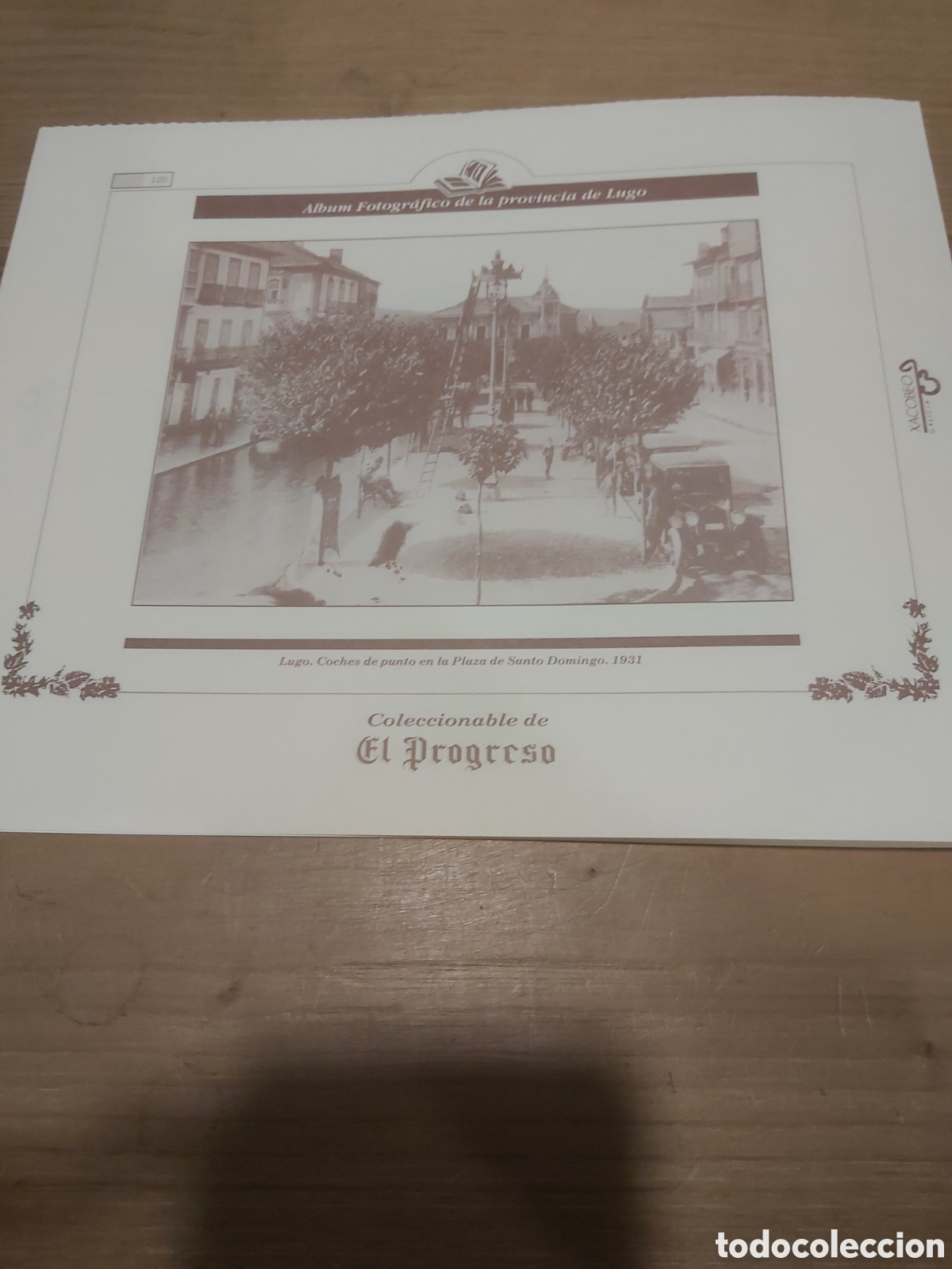 Sammelleidenschaft Papier: 1931 Lugo Galicia Espa&ntilde;a plaza Santo Domingo coches &eacute;poca taxis 120