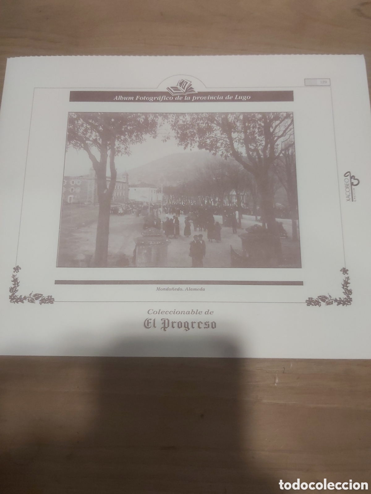 Collezionismo: Mondo&ntilde;edo Lugo 129 alameda l&aacute;mina coleccionable Lugo Galicia Espa&ntilde;a