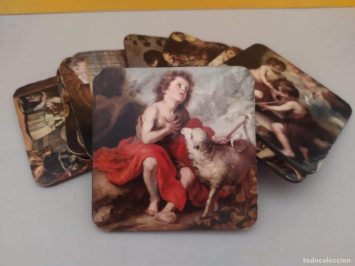Coleccionismo: lote de antiguos posavasos tematica cuadros pintores velazquez murillo....a&ntilde;os 70-80