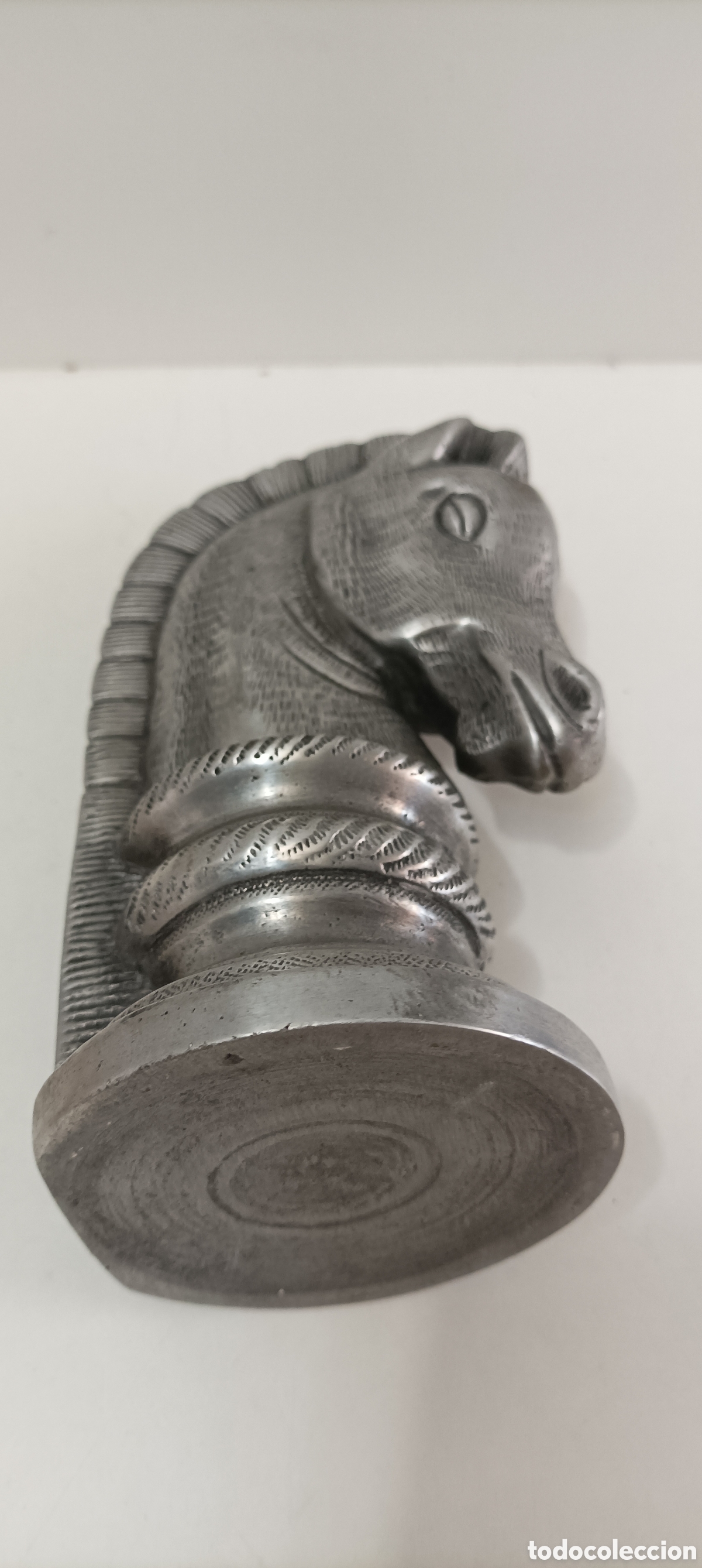 Coleccionismo: FIGURA CABALLO DE AJEDREZ Aluminio - Foto 5