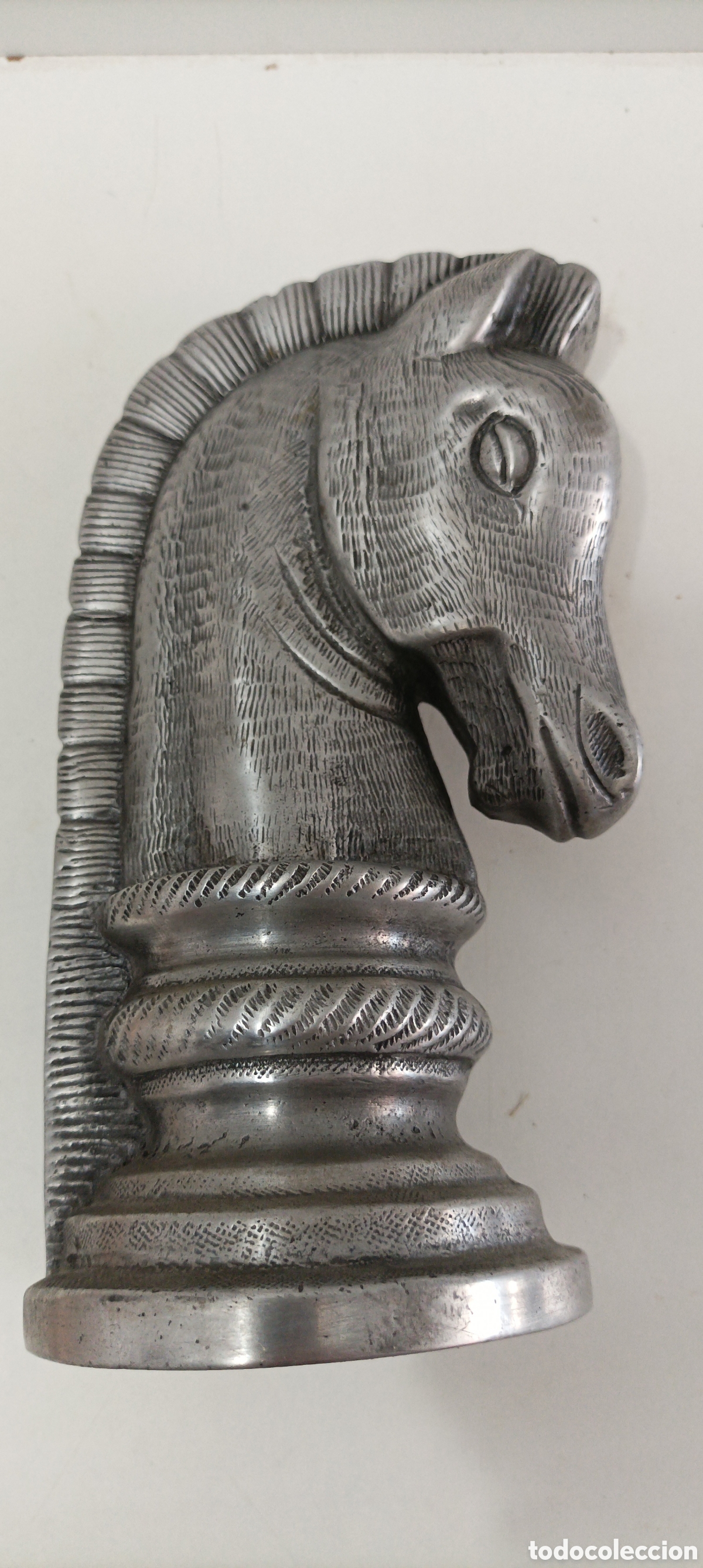 Coleccionismo: FIGURA CABALLO DE AJEDREZ Aluminio - Foto 6