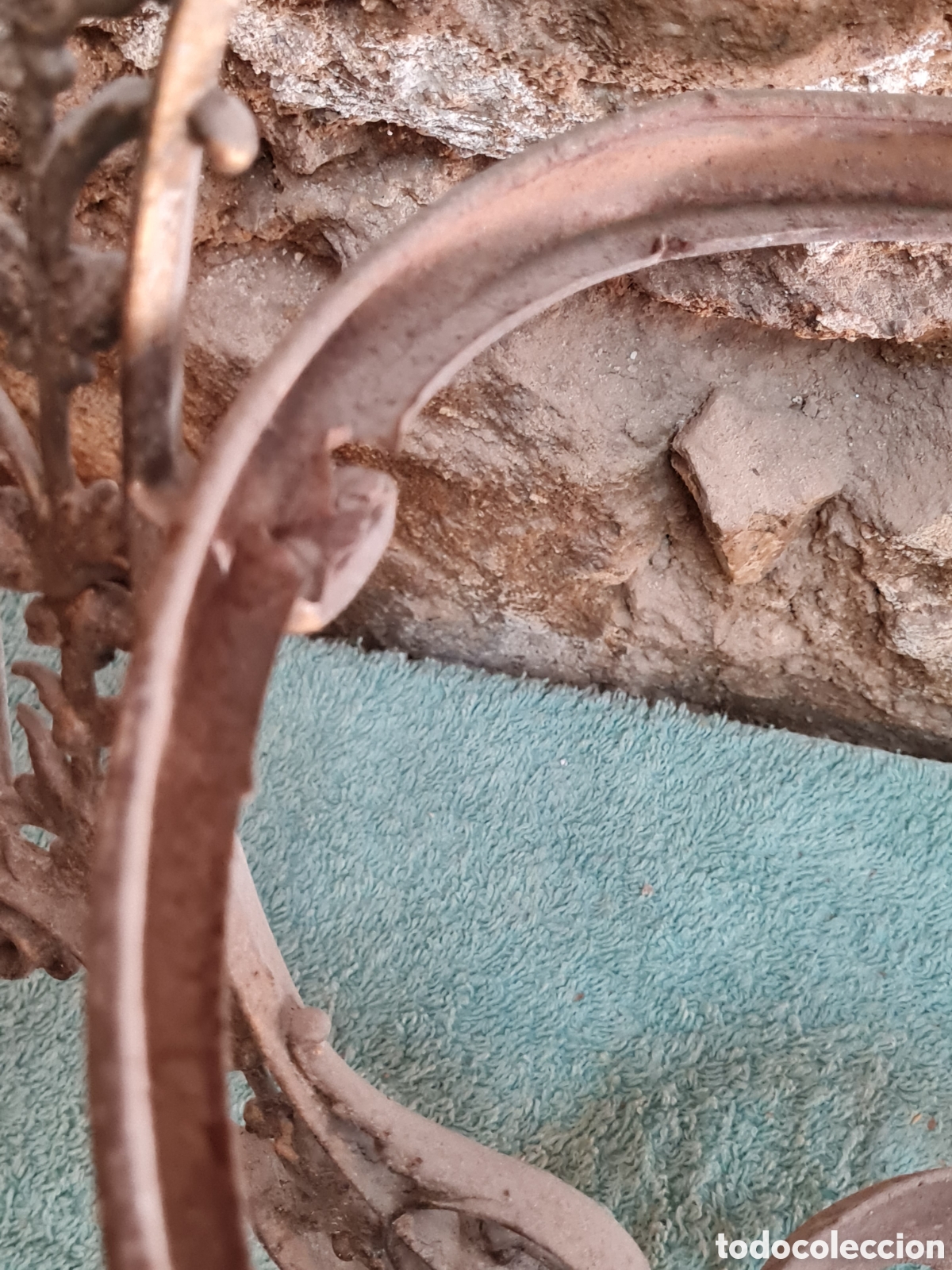 Coleccionismo: Antigua l&aacute;mpara de hierro - Foto 4