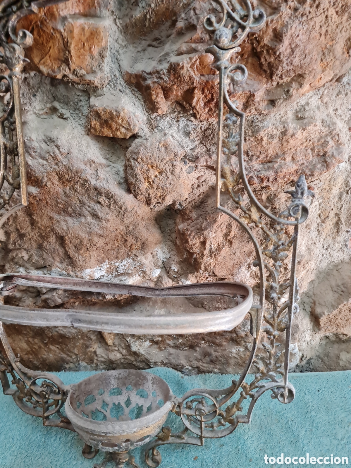 Coleccionismo: Antigua l&aacute;mpara de hierro - Foto 7