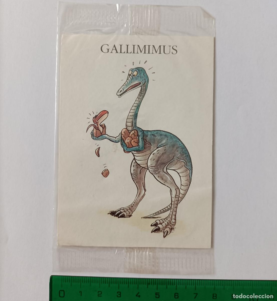 Coleccionismo: gallimimus tarjeta dinosaurio jurasico jurassic sugar puffs cereales promocional card