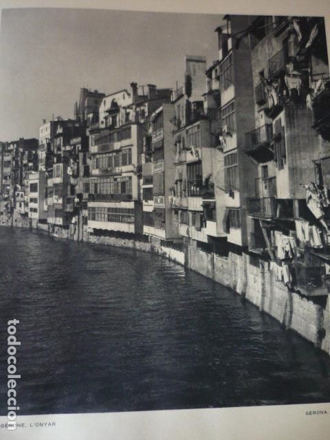 Coleccionismo: GERONA RIO O&Ntilde;AR ANTIGUA LAMINA HUECOGRABADO 1936