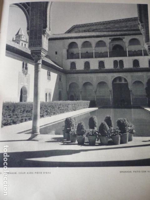 Coleccionismo: GRANADA ALHAMBRA ANTIGUA LAMINA HUECOGRABADO 1936