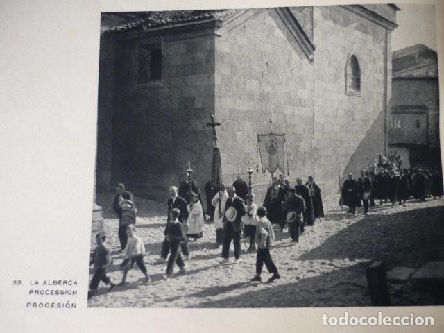 Coleccionismo: LA ALBERCA SALAMANCA PROCESION ANTIGUA LAMINA HUECOGRABADO 1936