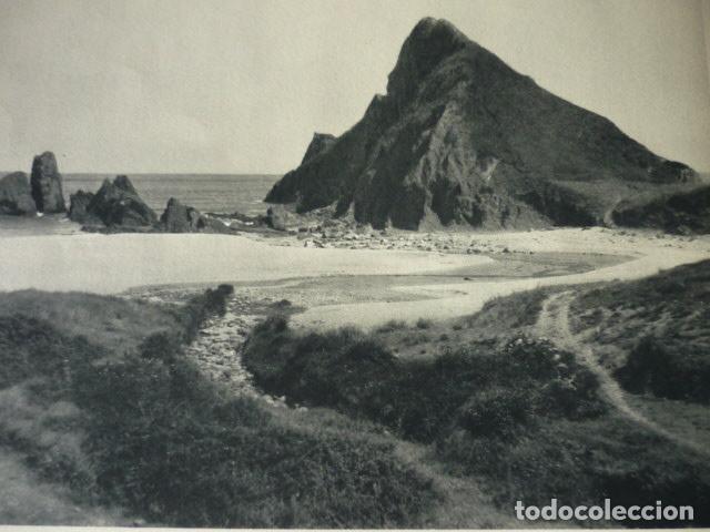 Coleccionismo: VIZCAYA LA COSTA VISTA ANTIGUA LAMINA HUECOGRABADO 1936