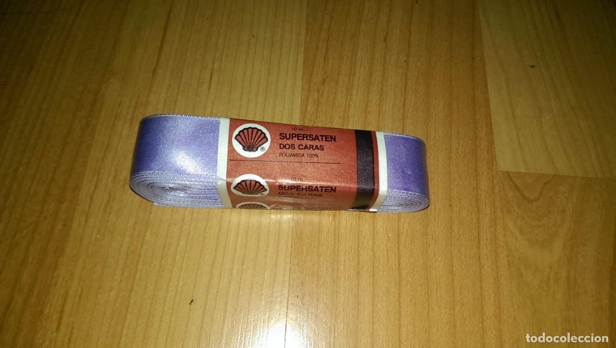 Sammeln: CINTA SAT&Eacute;N 2,5 CM. COLOR LILA APROX. 10 METROS