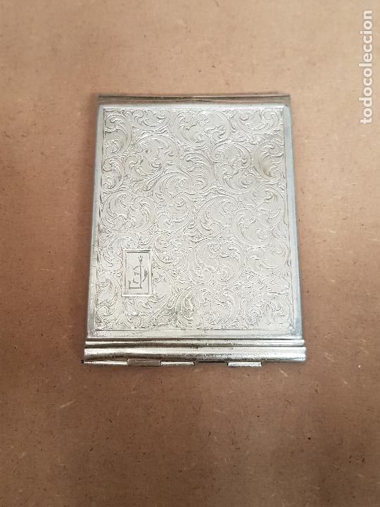 Coleccionismo: PITILLERA ALUMINIO LLENA DE CIGARROS DE EPOCA - Foto 2
