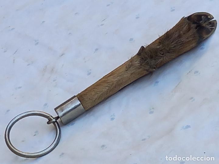 Coleccionismo: TERMOMETRO DE PARED COLOCADO SOBRE PATA DE VENADO. - Foto 5