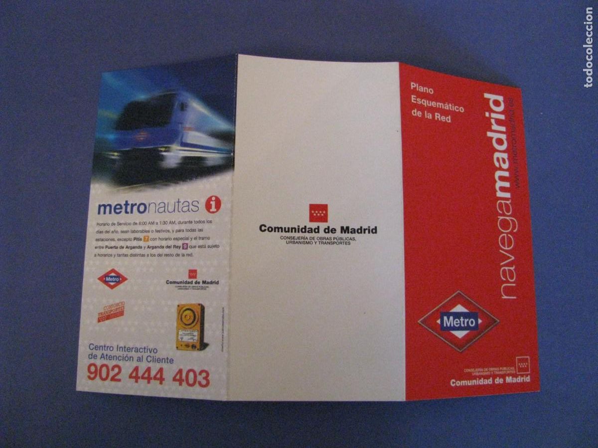 Coleccionismo: PLANO METRO DE MADRID. DICIEMBRE 2002. 13,5X6,5 CM. TRIPTICA.