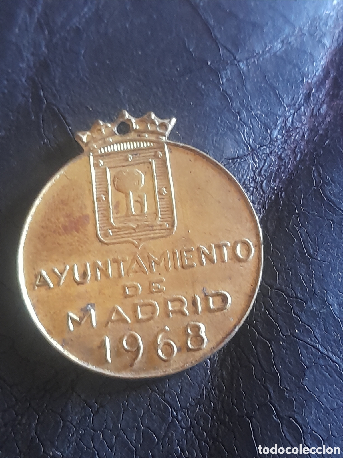 Coleccionismo: Placa de identificaci&oacute;n de perros de 1968, Ayuntamiento de Madrid