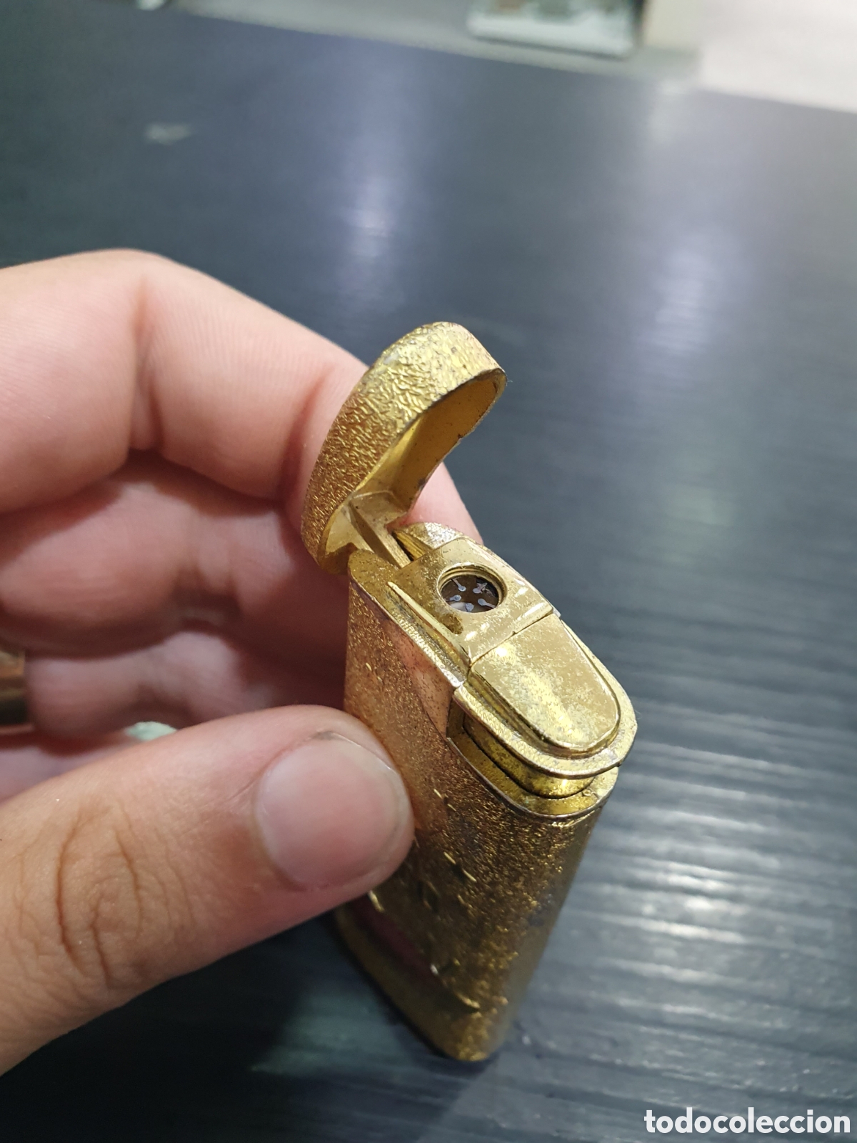 Coleccionismo: Mechero dorado UFO. (L86) - Foto 2