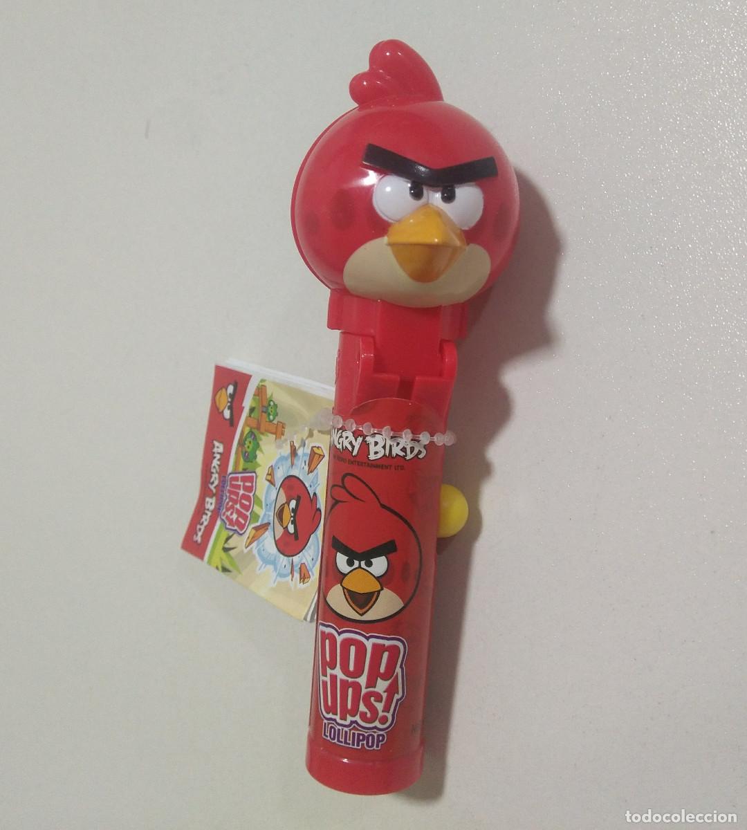 Coleccionismo: angry birds caramelo chupa chups pop up rovio nuevo etiqueta bird pajaro red popups