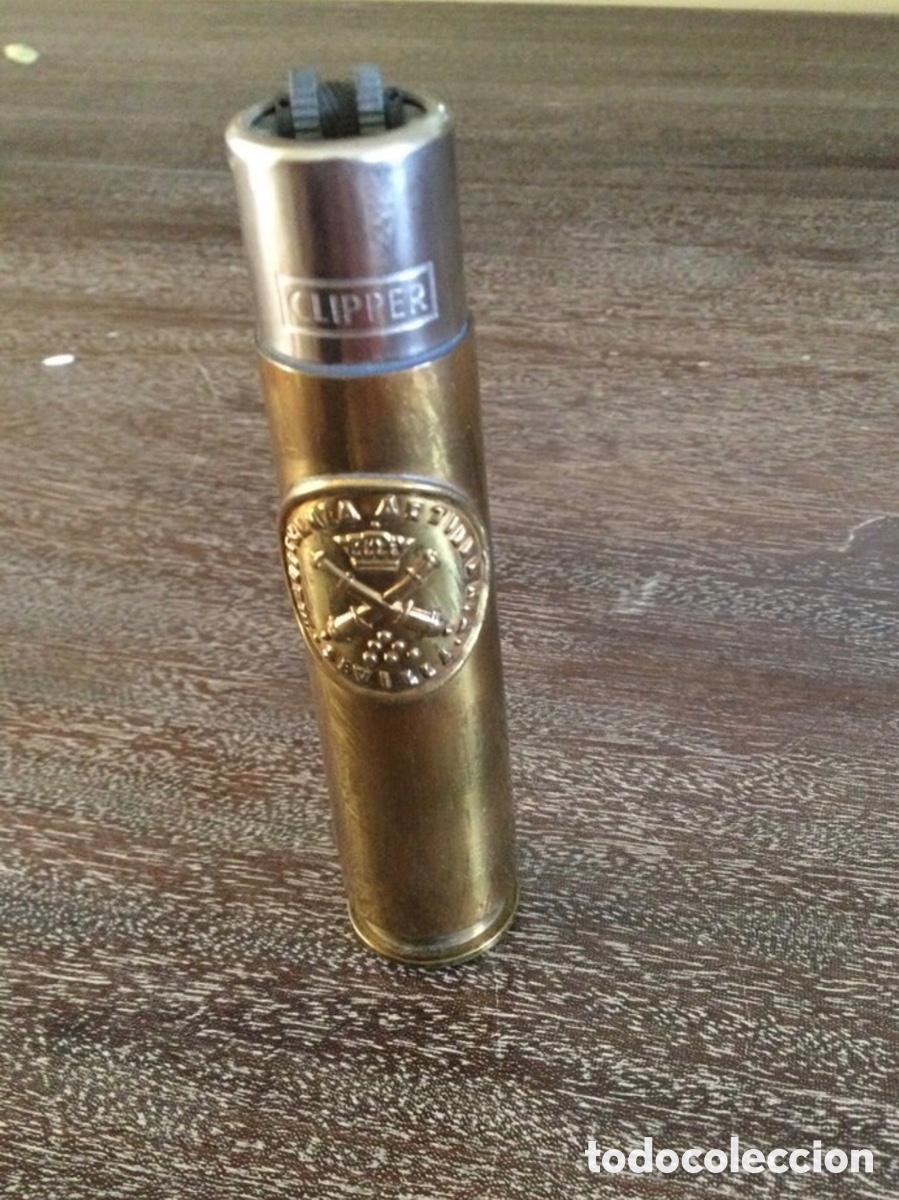 Coleccionismo: Vaina municion adaptada mechero Clipper