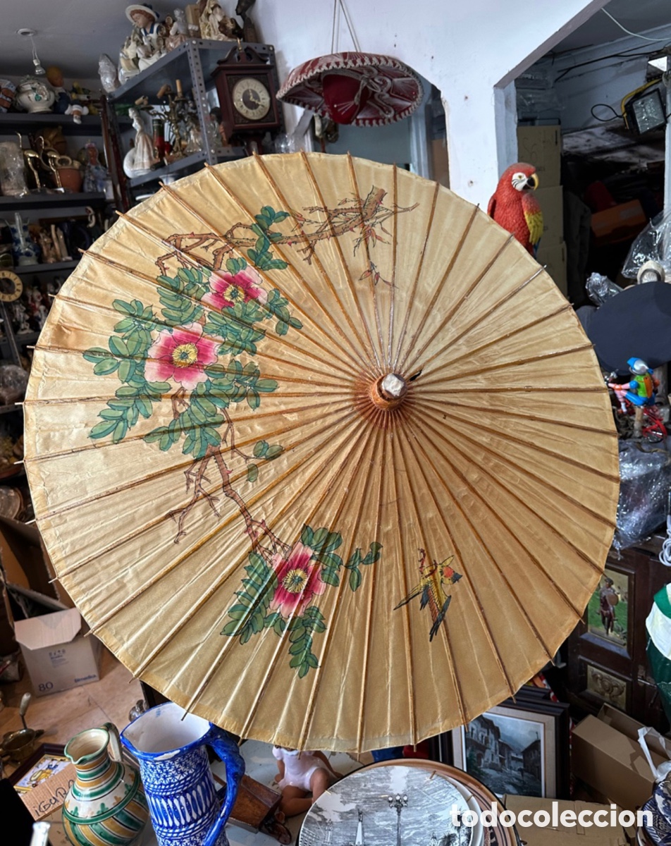 antigua y original sombrilla o paraguas china p - Compra venta en  todocoleccion