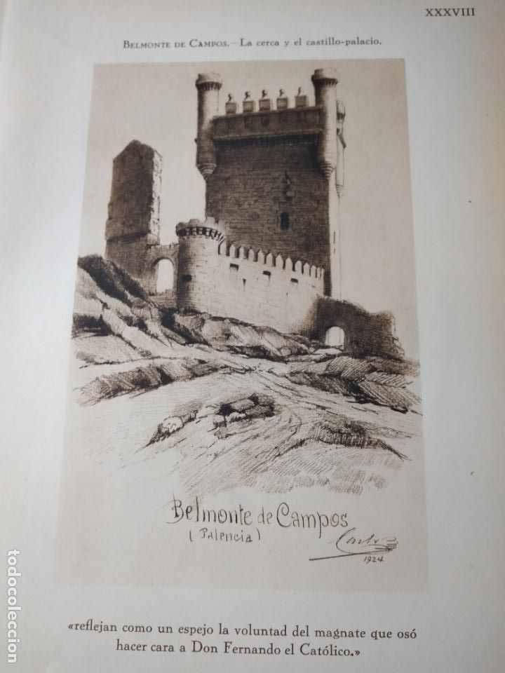 Coleccionismo: BELMONTE DE CAMPOS PALENCIA CASTILLO ANTIGUA LAMINA A&Ntilde;OS 20