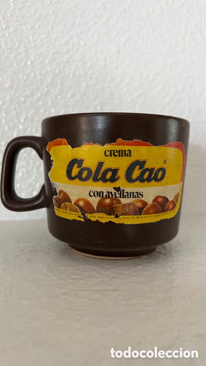 Coleccionismo: MUY ANTIGUA TAZA DE COLA CAO, COLACAO ETIQUETA DE PAPEL
