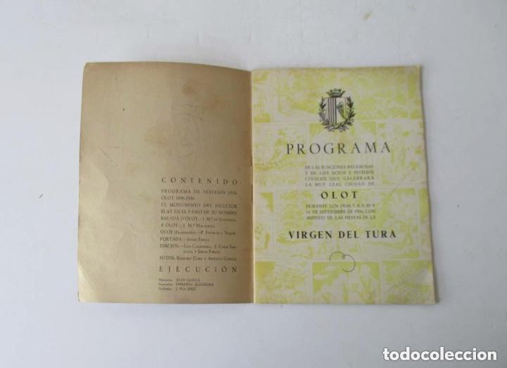 Coleccionismo: PROGRAMA FIESTAS DEL TURA DE OLOT 1956 - Foto 2
