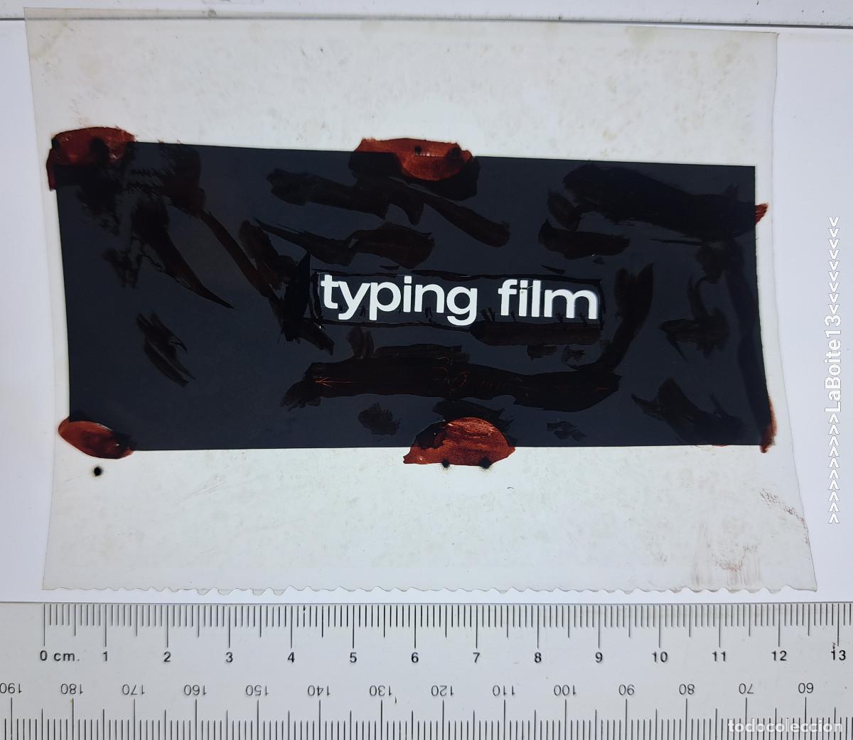 Collecting: #150 FOTOLITO ORIGINAL A&Ntilde;OS 60 DISE&Ntilde;O GRAFICO TIPOGRAFIA -TYPING FILM TINTA