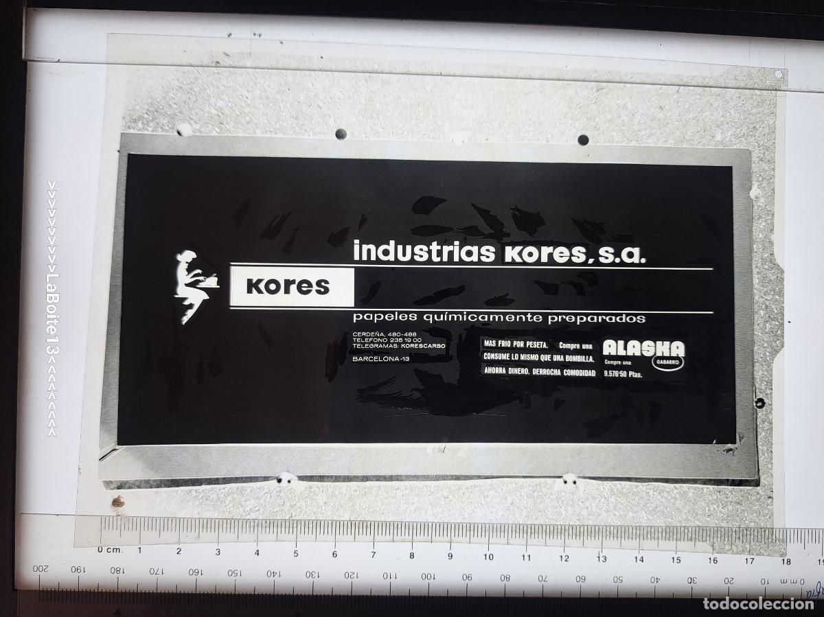 Coleccionismo: #339 FOTOLITO ORIGINAL A&Ntilde;OS 60 DISE&Ntilde;O GRAFICO TIPOGRAFIA -KORES TINTA INDUSTRIAS ALASKA