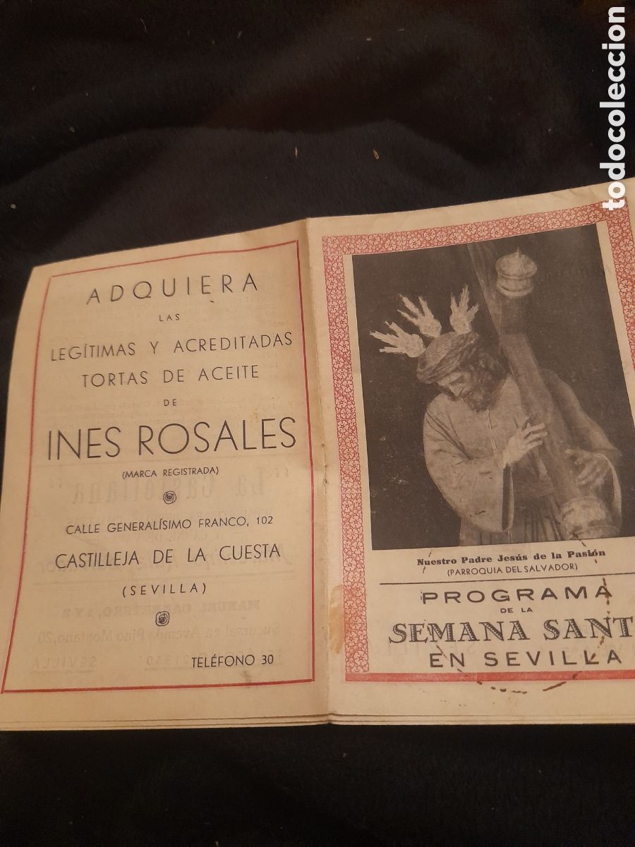Coleccionismo: Antiguo programa de la Semana Santa de Sevilla - Foto 2