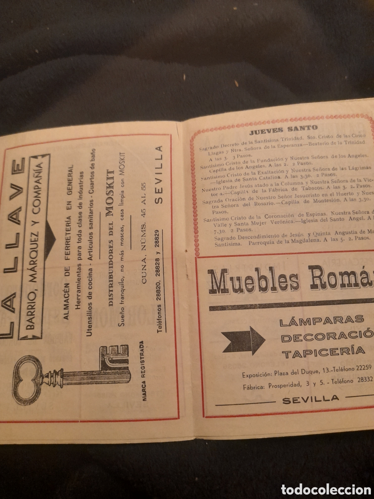 Coleccionismo: Antiguo programa de la Semana Santa de Sevilla - Foto 3