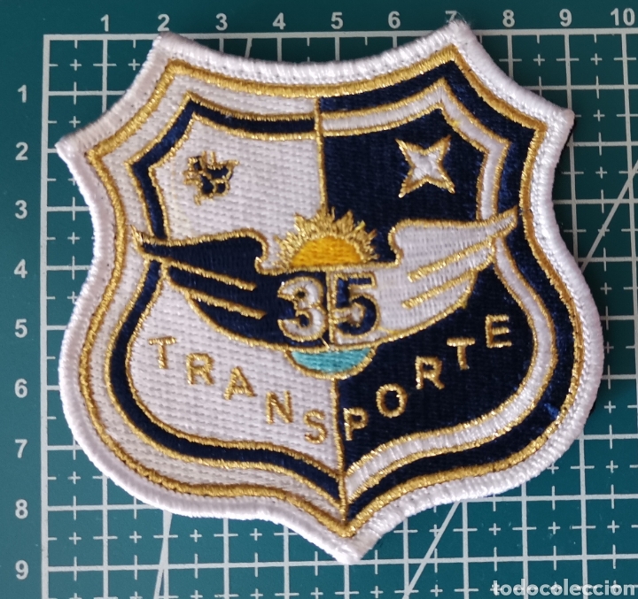Coleccionismo: Parche bordado ALA 35 TRANSPORTE BASE A&Eacute;REA DE GETAFE EJ&Eacute;RCITO DEL &Aacute;IRE Y DEL ESPACIO ESPA&Ntilde;A