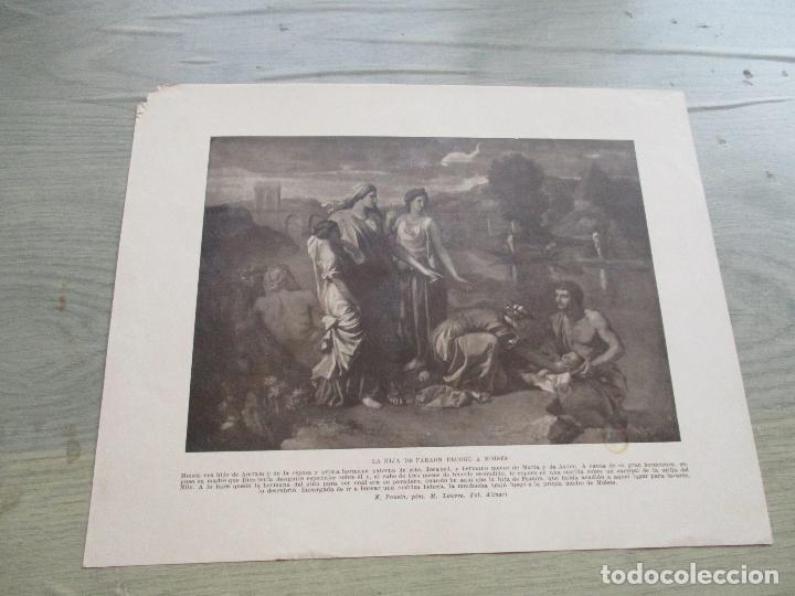 Coleccionismo: L&Aacute;MINA, LA HIJA DE FARA&Oacute;N RECOGE A MOIS&Eacute;S- S/F.- MIDE 22 X 27 CM.