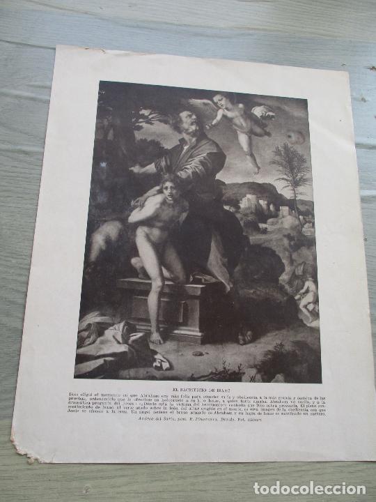 Coleccionismo: L&Aacute;MINA, EL SACRIFICIO DE ISAAC- S/F.- MIDE 27 X 22 CM.