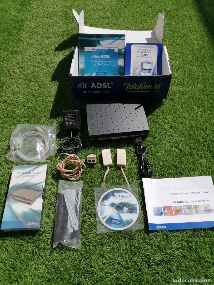 Coleccionismo: Kit ADSL router inal&aacute;mbrico a&ntilde;o 2004 - Foto 2