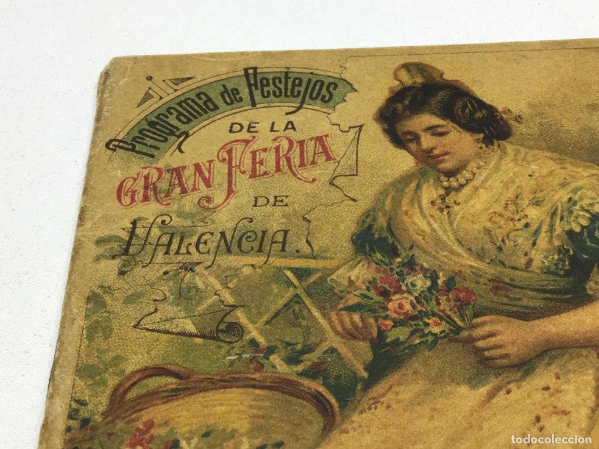 Coleccionismo: ANTIGUO PROGRAMA DE FESTEJOS FERIA DE VALENCIA 1897 - ORIGINAL - Foto 2