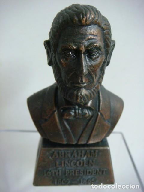 Coleccionismo: SACAPUNTAS FIGURA BUSTO DE ABRAHAM LINCOLN PRESIDENT-1809-1865-CAJ-B- N&ordm;-155