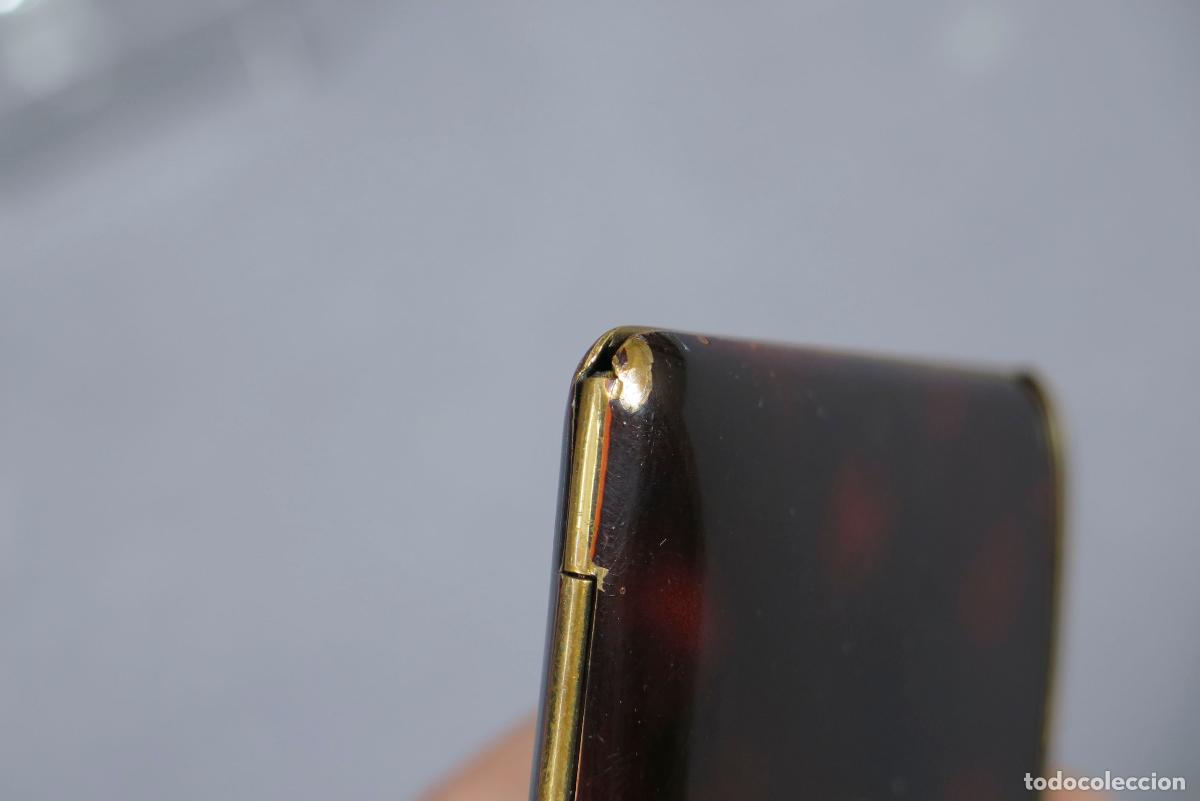 Coleccionismo: PITILLERA DE BRONCE ESMALTADA SIMULANDO CAREY - Foto 5