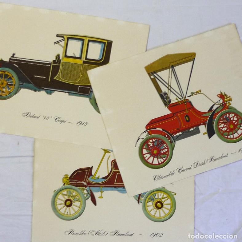 Collezionismo: 3 l&aacute;minas de coches antiguos 32 x 27 cent&iacute;metros