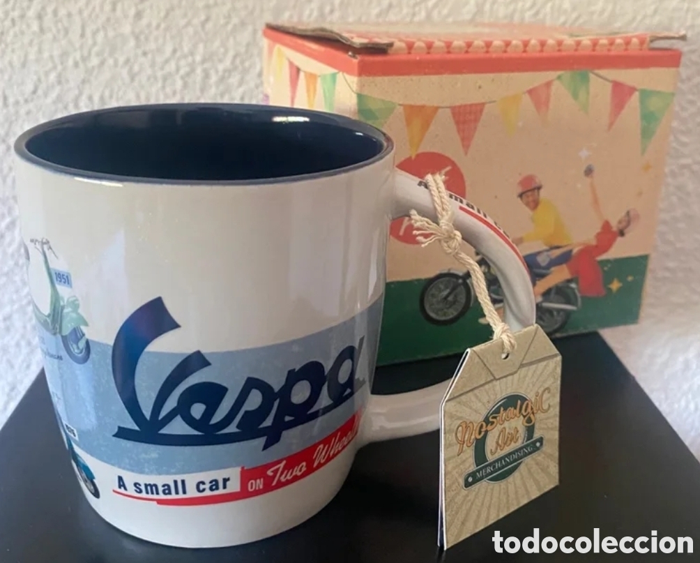 Coleccionismo: TAZA MOTO VESPA VINTAGE RETRO NOSTALGIC ART