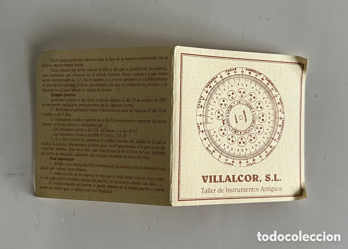 Coleccionismo: Calendario lunar - mareas - Foto 4